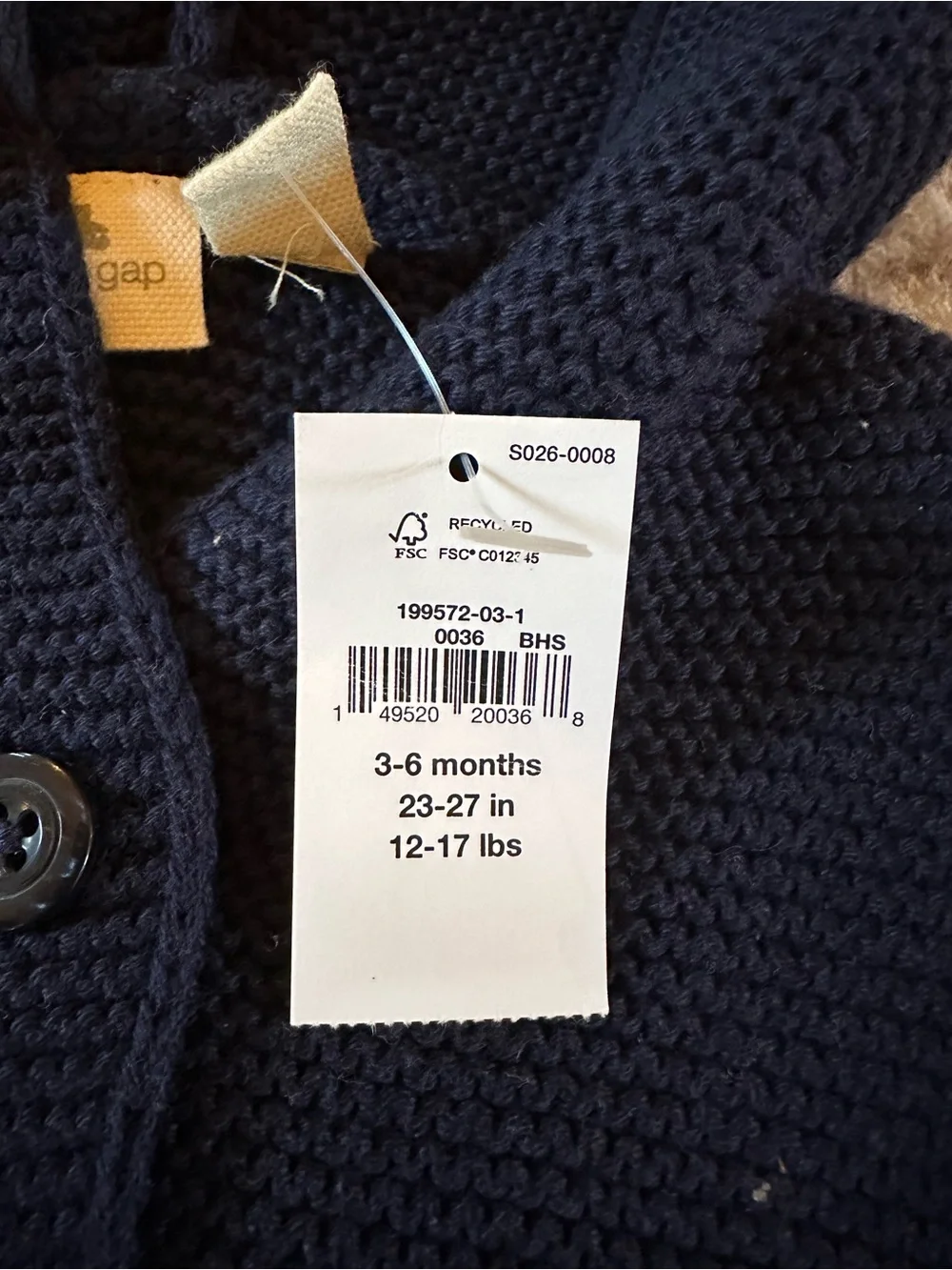 Navy Blue Baby Bear Cardigan from Gap